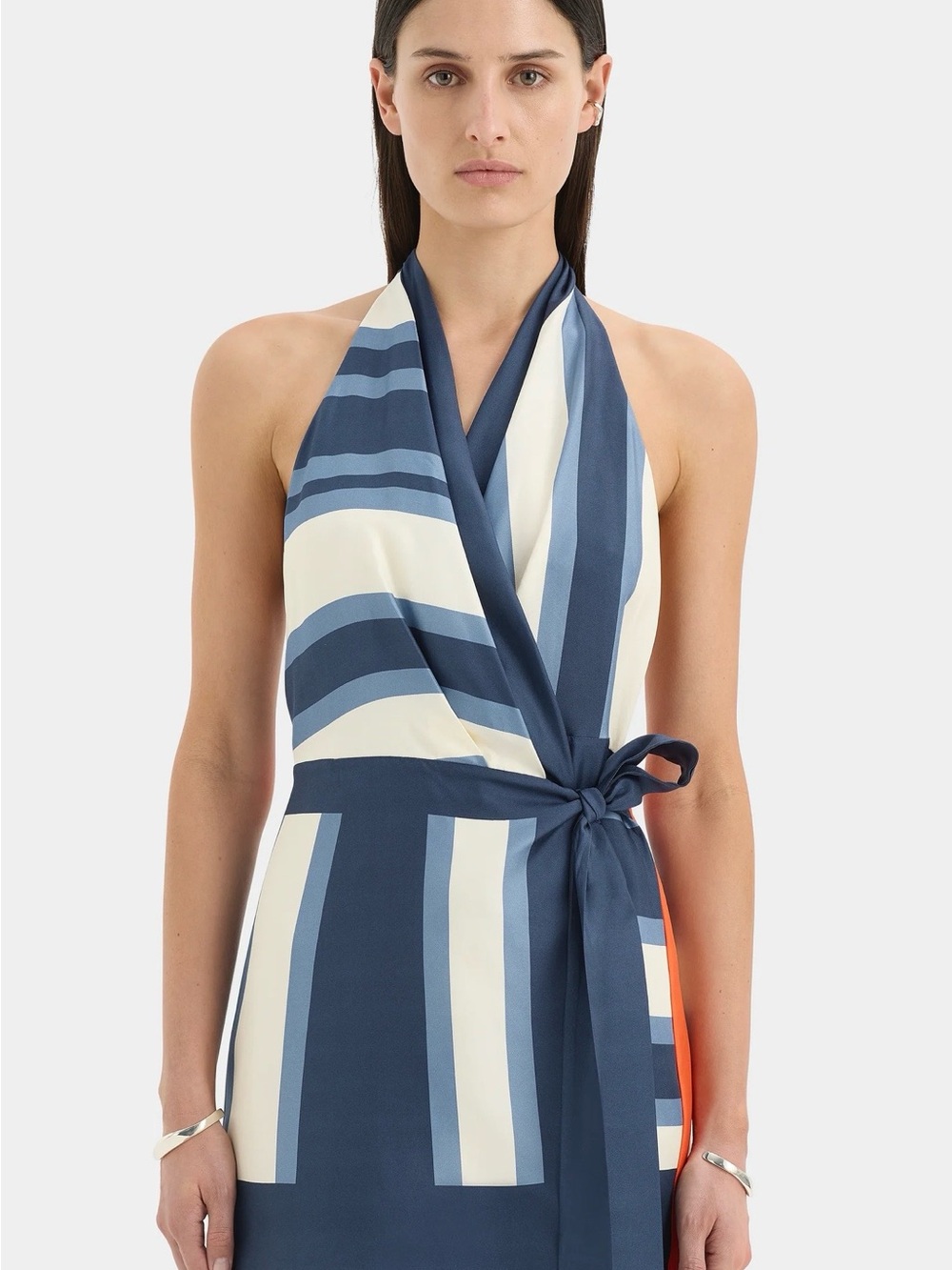 Sir. the Label Dazed Wrap Halter Mini Dress in Studio Print Size 3 US 8 Large